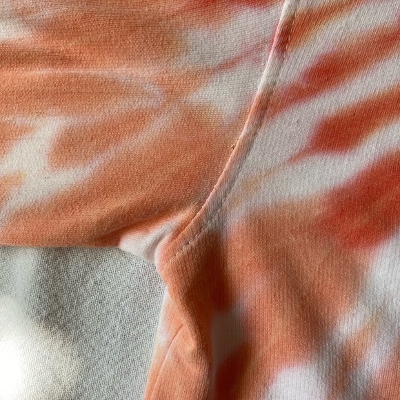 Jane and Delancey Orange/White Tie Dye Crew Neck long sleeve Sweatshirt. Sz L - Picture 8 of 15
